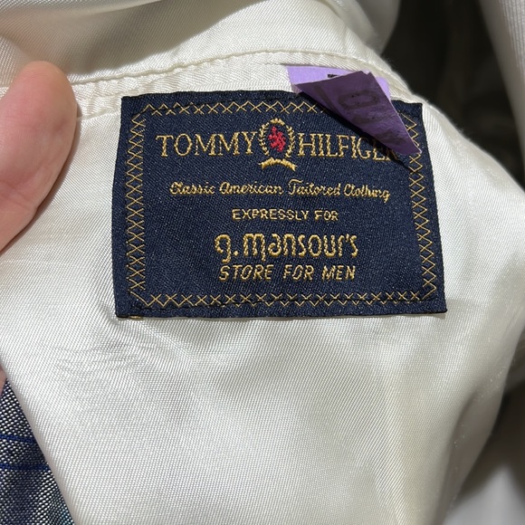 Green and cream made in the USA plaid blazer Tommy Hilfiger 50 - Picture 4 of 10